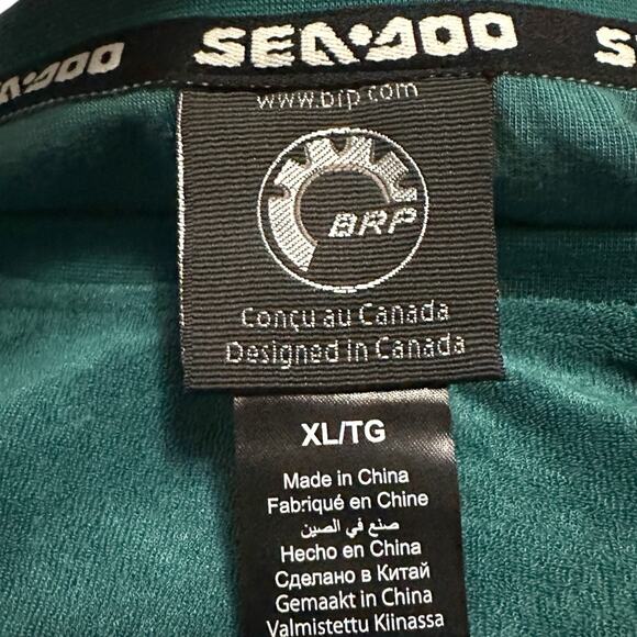 Sea-Doo Women’s XL Teal Terry Sweatshirt Pullover Sporty Coastal Loungewear - Picture 5 of 7